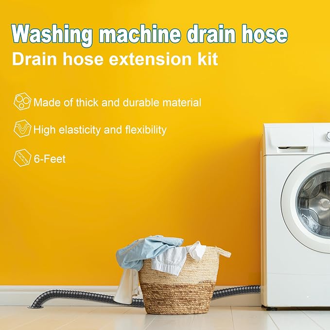 MyLifeUNIT Washing Machine Drain Hose Extension Kit, Universal Washer Drain - Image 8