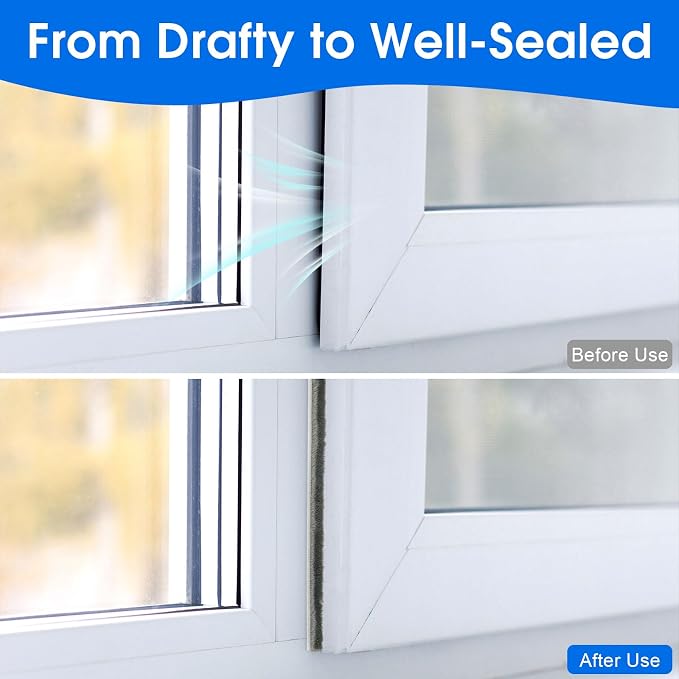 33 Ft Weather Stripping Door Seal, Self-Adhesive Door Insulation Strip | - Image 6