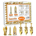 90PCS Self Drilling Drywall Anchors and Screws Kit, 0.47x1.57 inch Sheetrock by Brandquality-Trustworthy