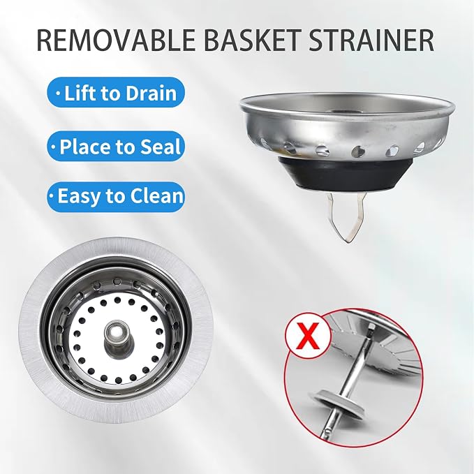 3-1/2 Inch Sink Drain Strainer, Kitchen Sink Drain Strainer, Kitchen Sink Drain - Image 4