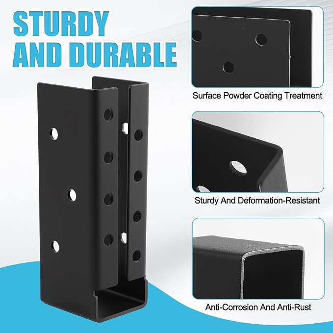 26 Pcs of 2"x 6" Concealed Joist Hangers|Outdoor Concealed-Flange | Q235 Steel - Image 3