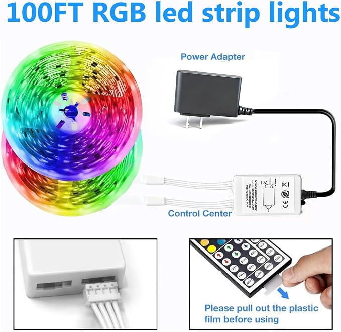 DAYBETTER Led Lights for Bedroom 100 ft, Led Strip Lights - Image 6