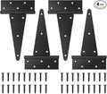 4 Pack 10 Inch T Hinge, Heavy Duty Hinges by Unknown