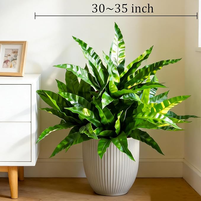 Fake Ferns, Faux Outdoor Plants UV Resistant, 3D Real Touch Fake Plants Total - Image 2