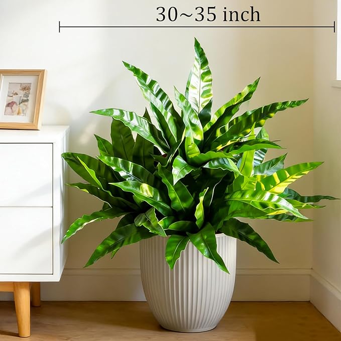 Fake Ferns, 2Planter 35in Outdoor Faux Plants UV Resistant, 3D Real Touch Fake - Image 6