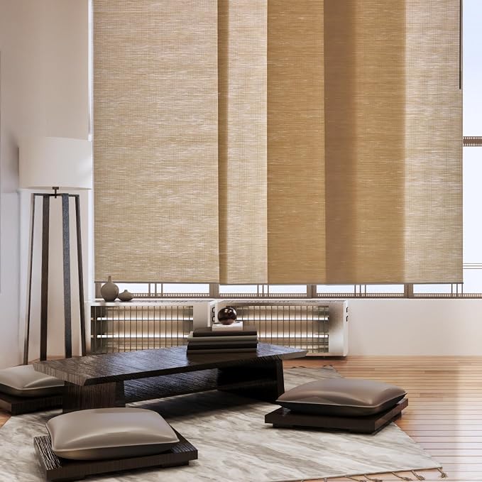 Replacement Fabric Panels for Sliding Glass Door, Fabric Only, Natural Woven - Image 3