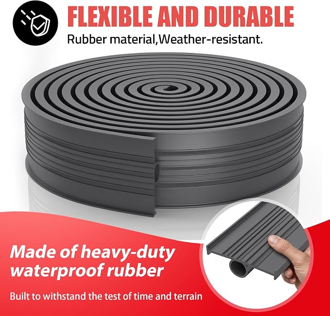 Jin&Bao Garage Door Bottom Rubber Seal 5/16" T-End 10FT & 2 End Plugs Gray | - Image 2