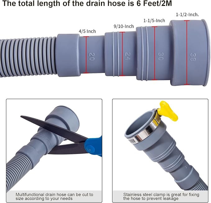 MyLifeUNIT Washing Machine Drain Hose Extension Kit And Universal Washer Drain - Image 7
