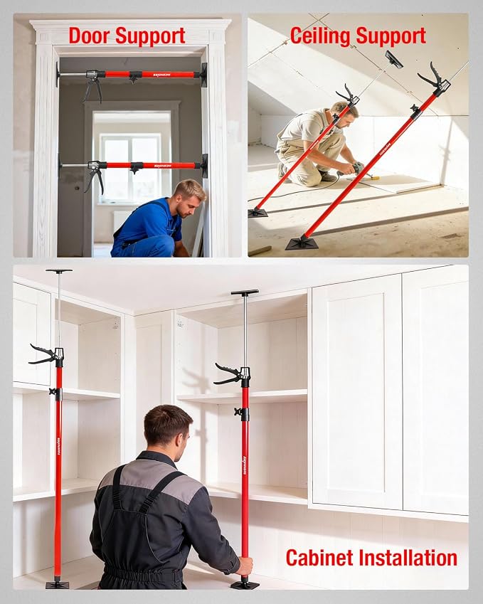 2PK Cabinet Jacks, 45 to 114 in Adjustable Telescopic Support Pole | Heavy Duty - Image 8