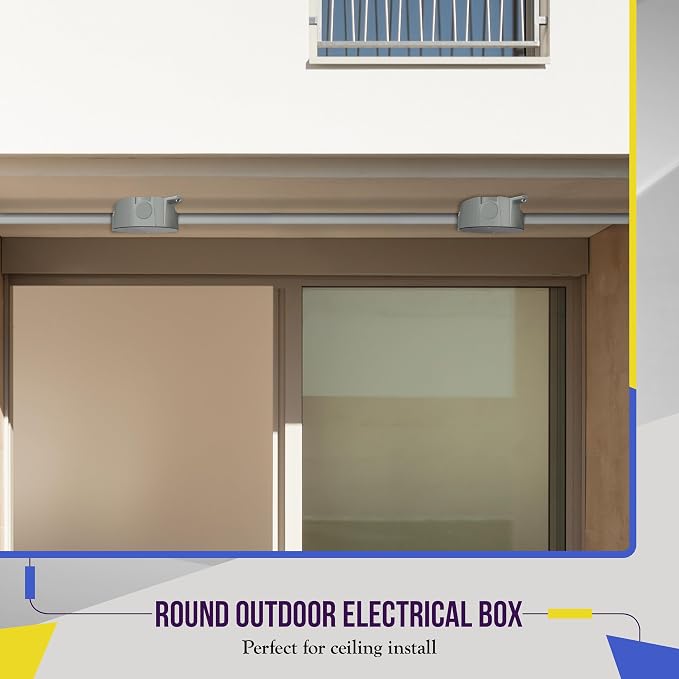 ENERLITES 4” Diameter Round Weatherproof Outlet Box - Image 7