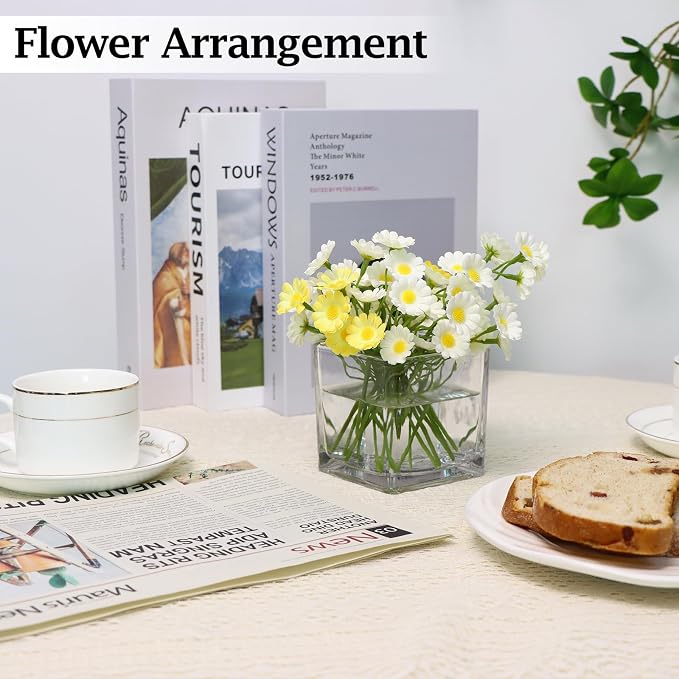 6 Pack Square Glass Vases 3" x3" x 3", Wedding Party Home Decor - Image 4
