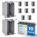 1-Gang New Work Outlet Box, 23 Cubic Inch Single Gang PVC Electrical Box by OhLectric