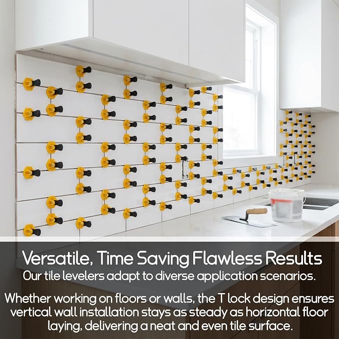 250 Pcs Tile Leveling System Kit, 1/16 Inch Replaceable Steel T-pin, Reusable - Image 6