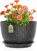 WSMKSZ 12 Inch Wide Water Ripples Flower Pots by WSMKSZ