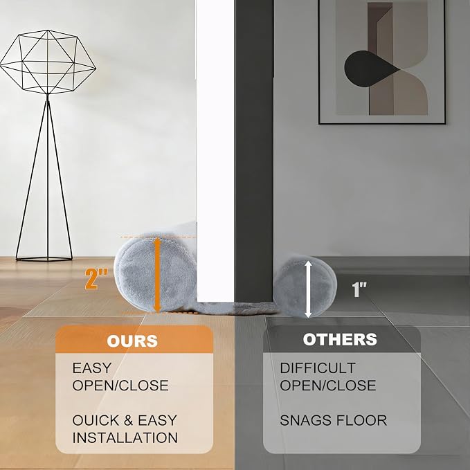 Under Door Draft Stopper 24-30" Adjustable Wind Stopper - Image 3