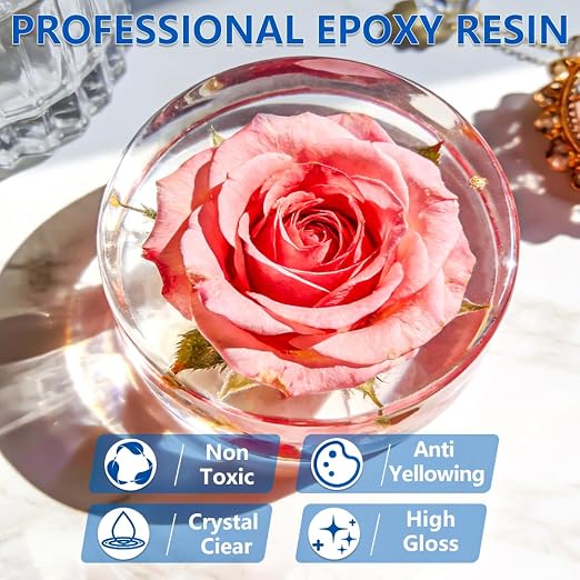 Epoxy Resin 1 Gal-Transparent Epoxy Resin Kit, Include 12 Pigments, Mica Powder - Image 3