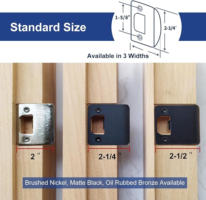 Extended Strike Plate 2" x 2-1/4", Heavy Duty Version | - Image 2