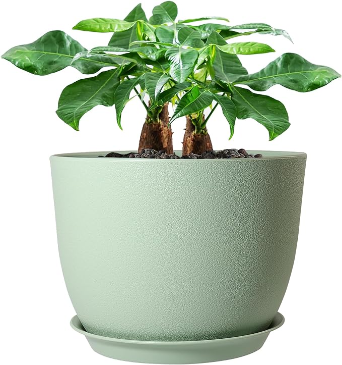 UOUZ 12inch Large Plant Pot, Modern Plastic Planter by UOUZ