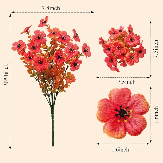 Artificial Mums for Outdoor Fall Decor Flowers, 12 Bundles Fall Decorations for - Image 3