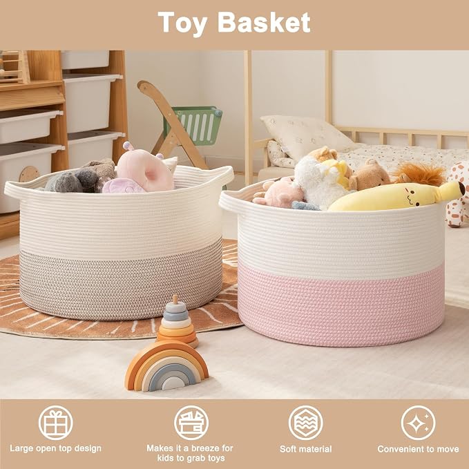 OIAHOMY 90L XXXLarge Blanket Basket - Image 3