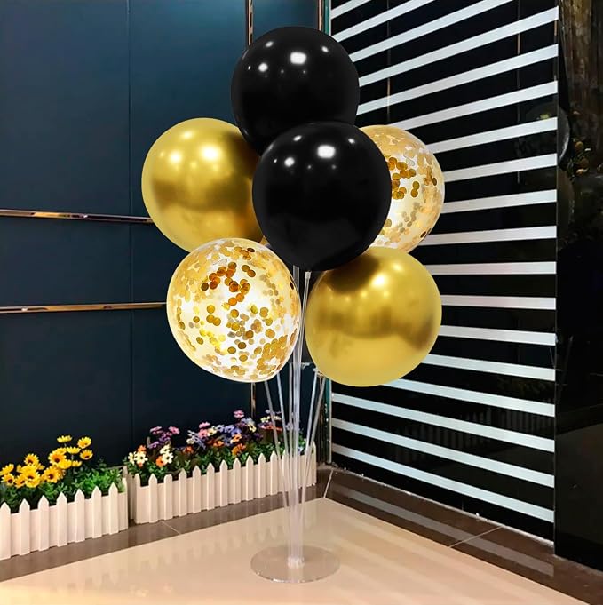 ZJDHPTY 5Set Black and Gold Balloon Stand Centerpiece Table Decorations | - Image 8