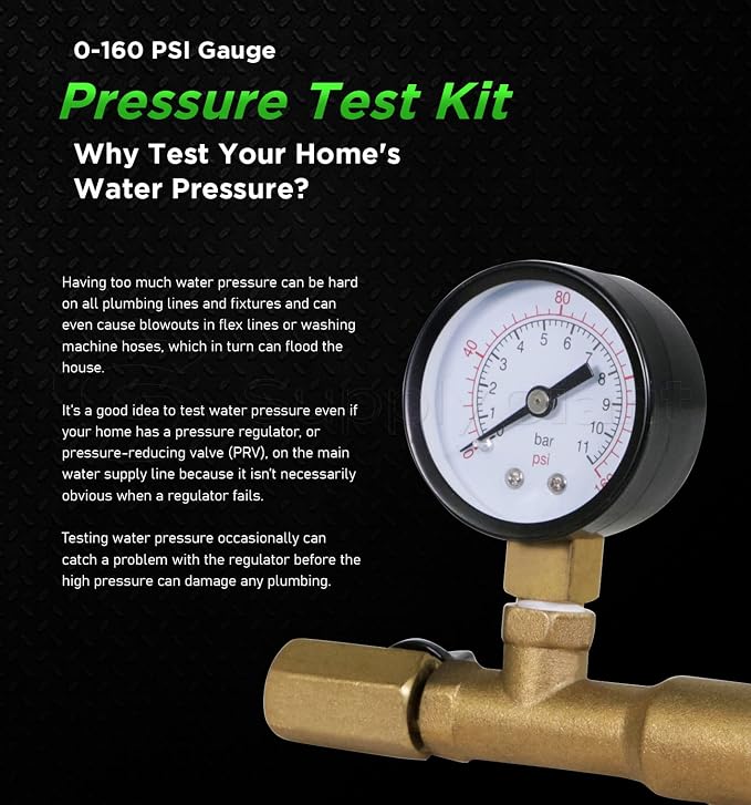 Supply Giant QUL 0-160 PSI Water Pressure Test Kit - Image 2