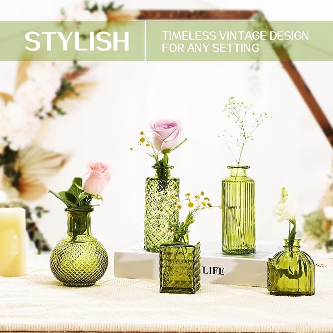 Mini Bud Vases Centerpieces for Tables, Small Flower Vases Suitable for - Image 6