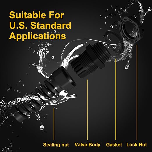 2 Pack NPT 1/2 Joint, Waterproof Cable Strain Relief, Spiral Adjustable - Image 3