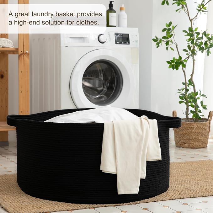 OIAHOMY 105L Extra Large Blanket Basket - Image 4