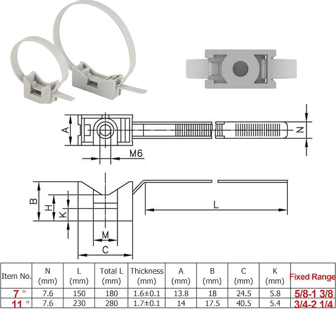 Pipe Wall Bracket with Zip Ties Mount, PVC Pipe Suspension Hanger, Pipe Clamps - Image 9