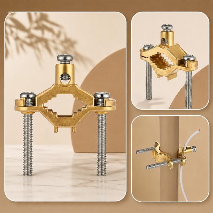 3 Pack Copper Alloy Ground Clamp 1/2" to 1" Grounding Clamp | Pipe Grounding - Image 7