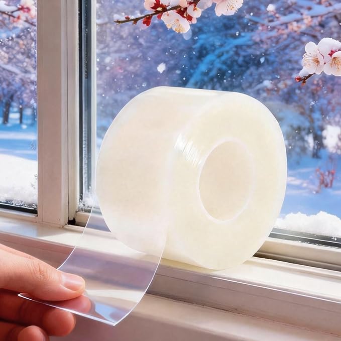 Window Sealing Tape Weather Stripping Tape 2 Inch x 35 Yards Residue Free Clear by Sunroda