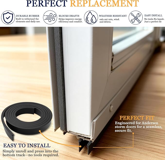 Storm Door Bottom Sweep Fin Weatherstrip - Image 3