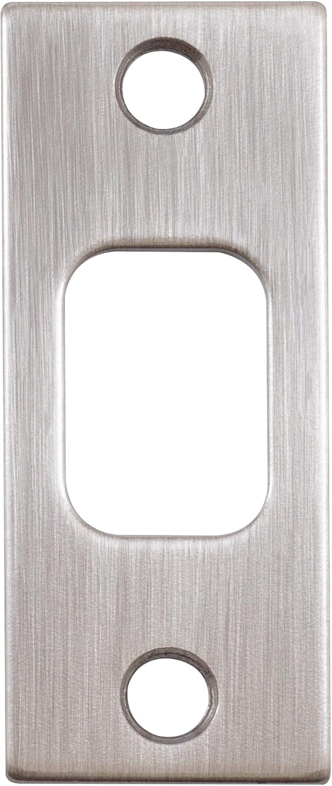 Square Corner Deadbolt Strike Plate, 1-1/8" x 2-3/4", 2-1/8" Center-to-Center by StoneHarborHardware