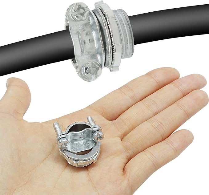 50 Pcs 1/2 Inch Clamp Type Cable Connectors, - Image 5