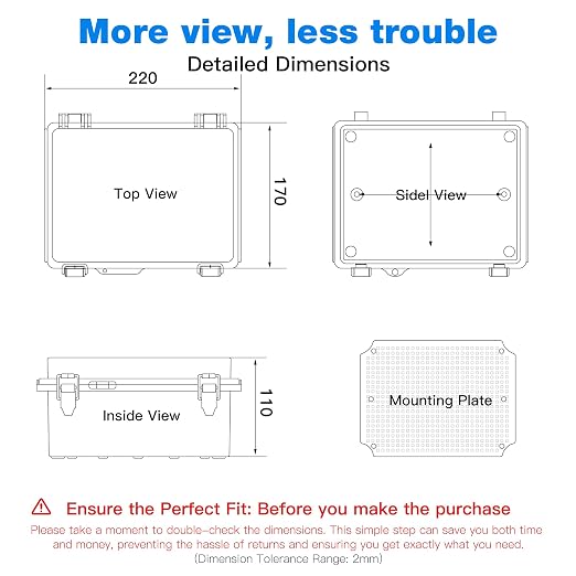 Junction Box Outdoor Waterproof Electrical Boxes IP67 Plastic Enclosure | - Image 3
