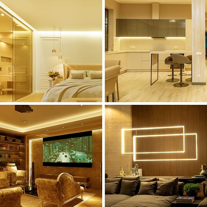 Warm White LED Strip Lights, 50ft Dimmable 3000k Warm White Led Light Strip - Image 5