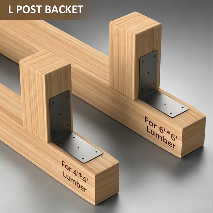 5x5 Heavy Duty Shelf Brackets, L Shaped Bracket 90 Degree Corner Brace | L - Image 4