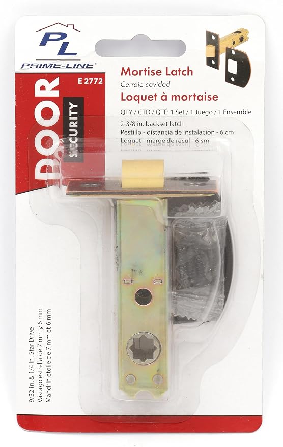 Prime-Line E 2772 Passage Door Latch, 9/32 In. and 1/4 In. Square Drive - Image 5