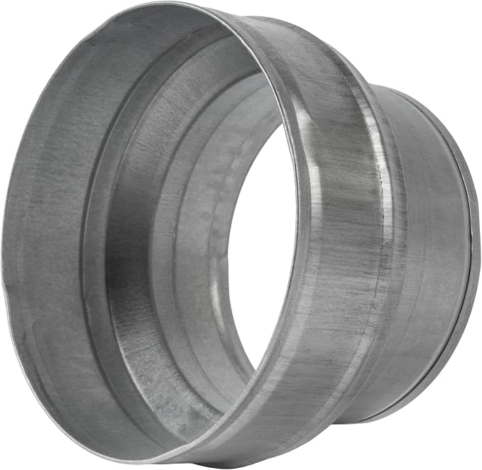 6" to 5" Inch Male-Fit Galvanized Steel Round Duct Reducer - Image 3