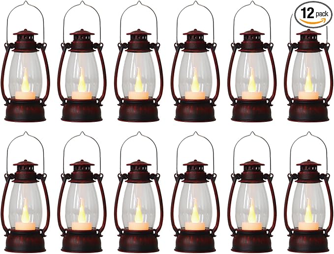 12Pcs Hand-Brushed Red Mini Lanterns by ReperlaSpecialMiniSmallLanternDecoration