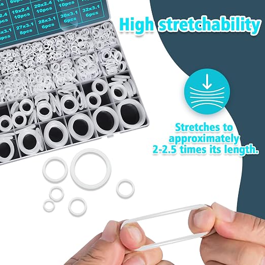 KEZE 1228 Pcs 32 Size Clear Food Grade Silicone O Rings Assortment Kit - Image 5