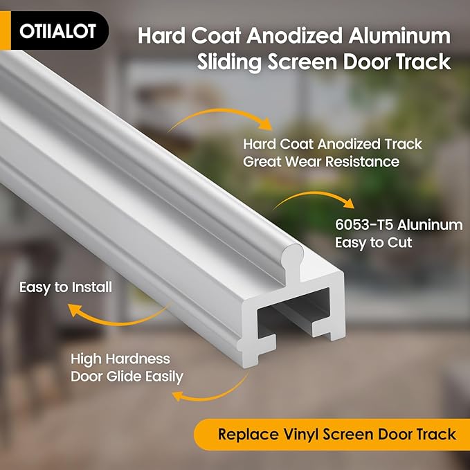 Anodized Aluminium Sliding Screen Door Track, Sliding Door Bottom Track - Image 3