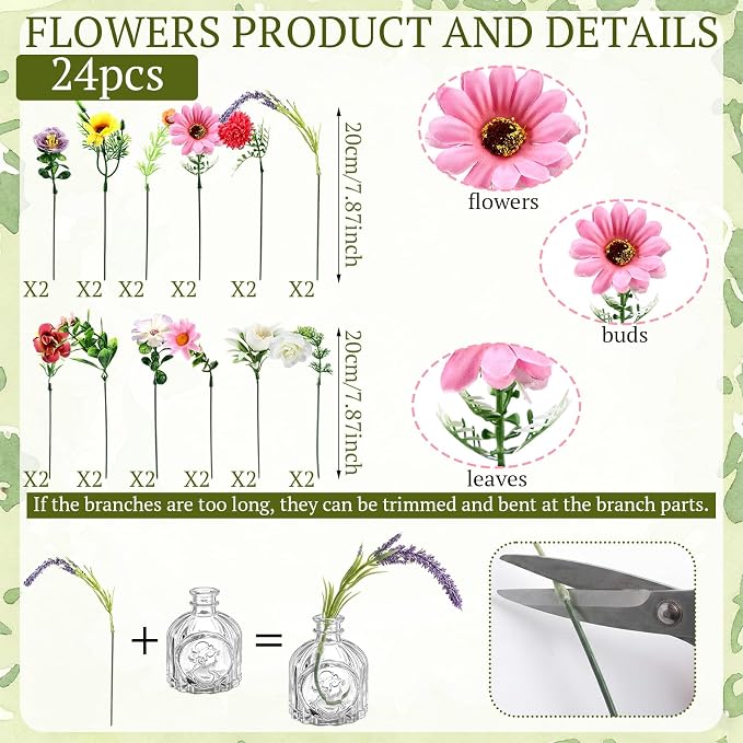36 Pcs Artificial Flowers Table Centerpiece - Image 6