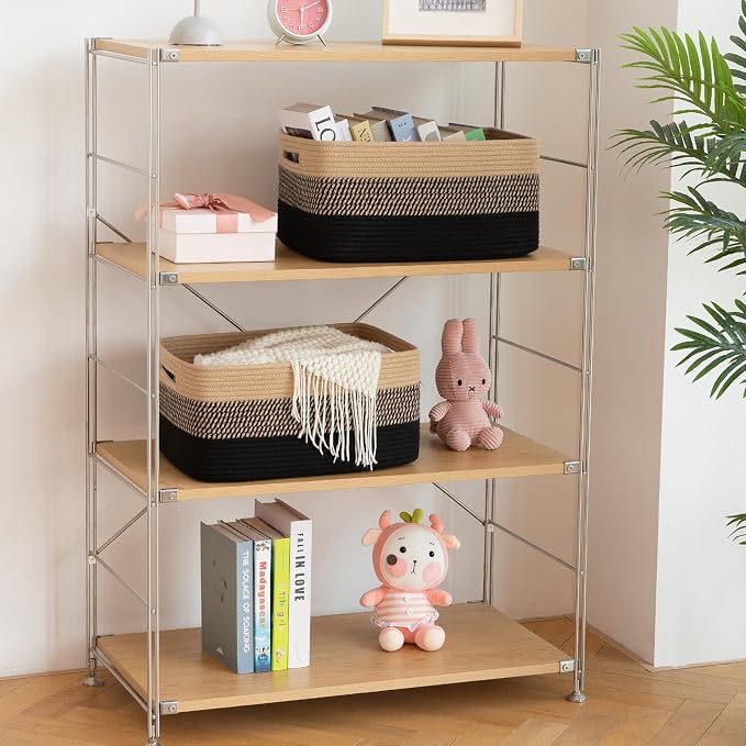 OIASKET Large Storage Basket for Organizing, Woven Rope Basket for Shelves - Image 6