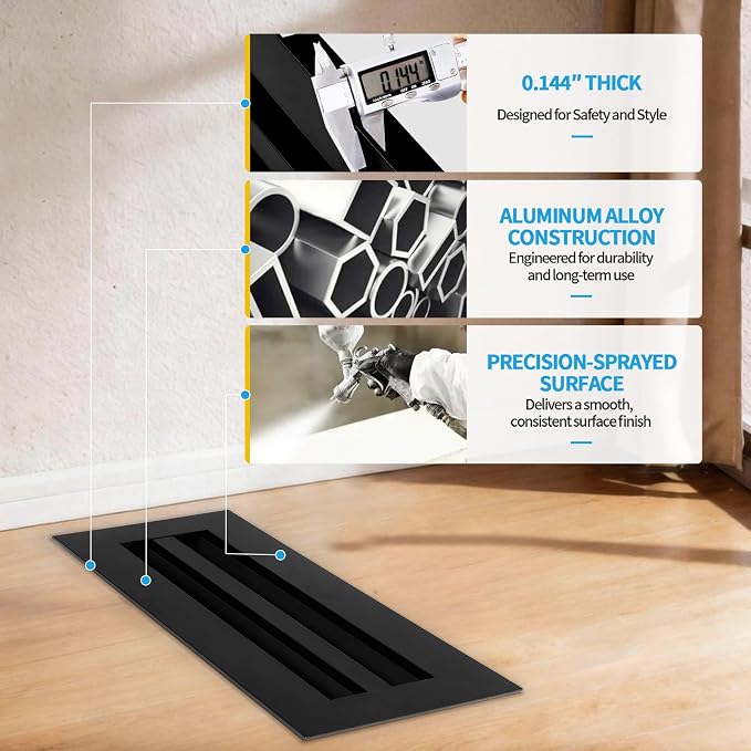 16x4 Modern AC Vent Cover, Decorative Air Vent Register Grille - Image 5