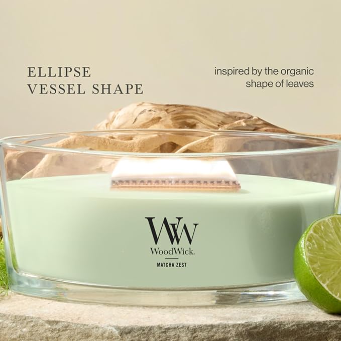 Woodwick Matcha Zest Ellipse Candle - Image 4
