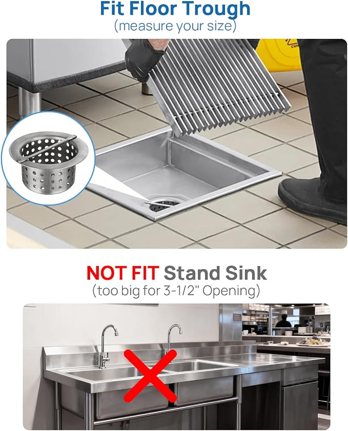 Commercial Floor Trough Drain Strainer Basket Cover - Image 2