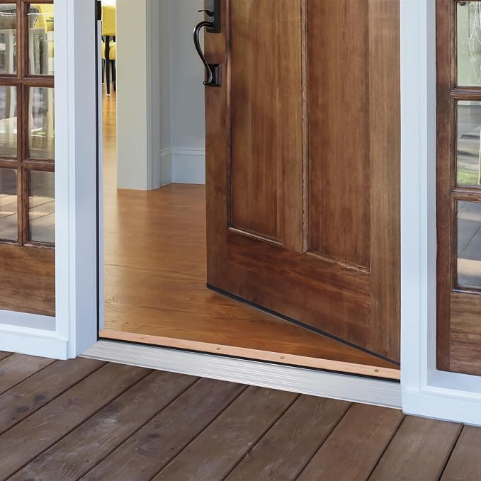 M-D Building Adjustable Aluminum & Hardwood Threshold, 36in | Adjustable Riser - Image 4