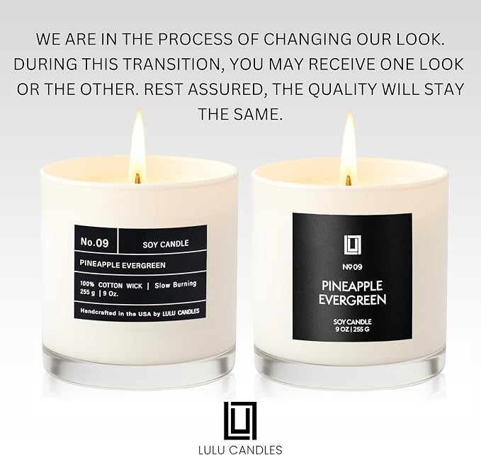 Lulu Candles Pineapple Evergreen Scented Soy Blend Jar Candle, 9 Oz. | Luxury - Image 3